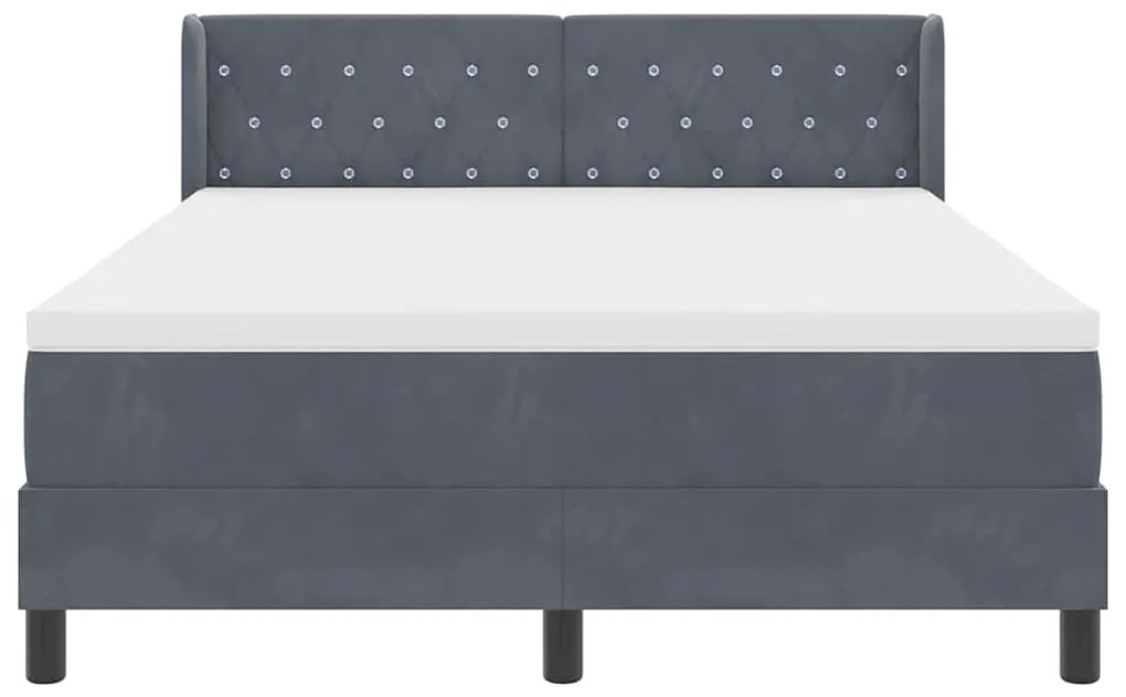vidaXL Κρεβάτι με Ελατήρια και Στρώμα Μαύρο 100x200 εκ. Βελούδο