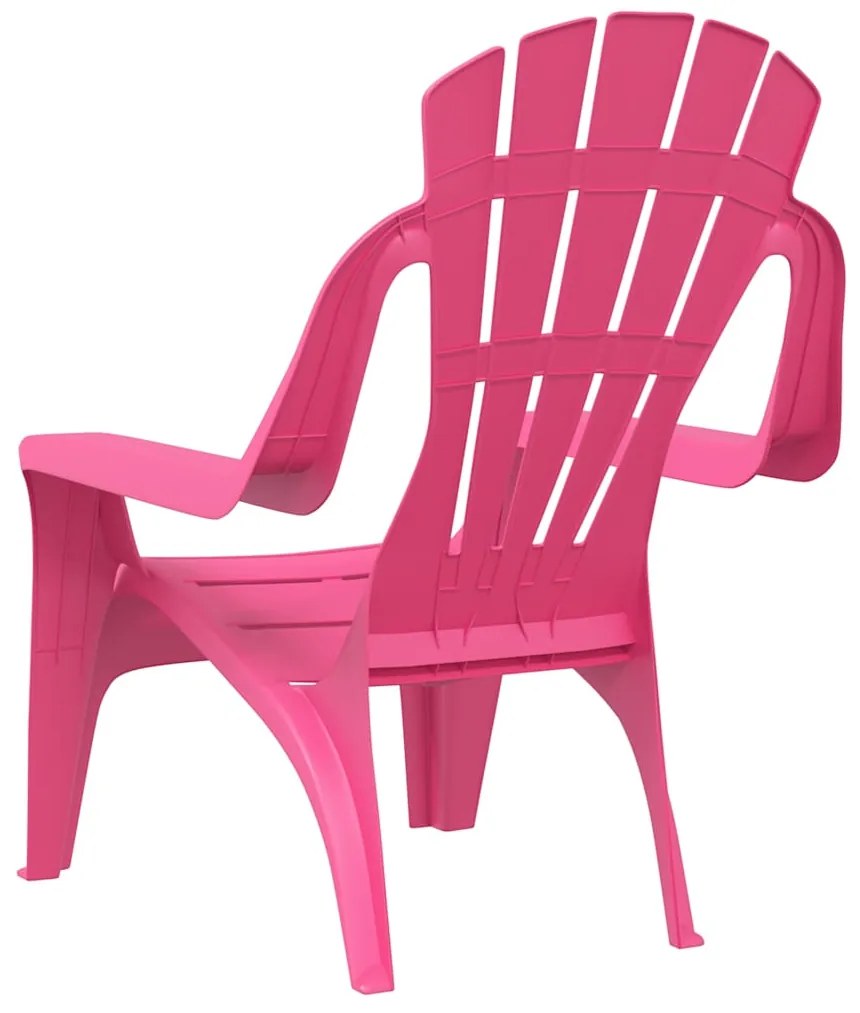 vidaXL Καρέκλες Κήπου Παιδικές 2 τεμ. Ξύλινη Όψη Ροζ 37x34x44 εκ. PP