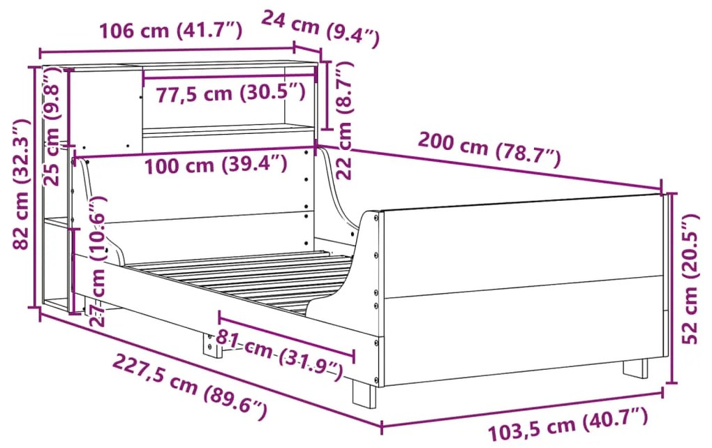 ΣΚΕΛΕΤΟΣ ΚΡΕΒ. ΧΩΡΙΣ ΣΤΡΩΜΑ ΚΑΦΕ ΚΕΡΙΟΥ 100X200 ΕΚ ΜΑΣΙΦ ΠΕΥΚΟ 3323784