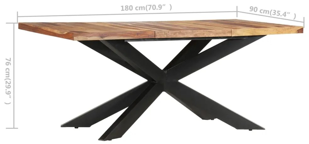 vidaXL Τραπεζαρία 180 x 90 x 76 εκ. από Μασίφ Ξύλο Ακακίας