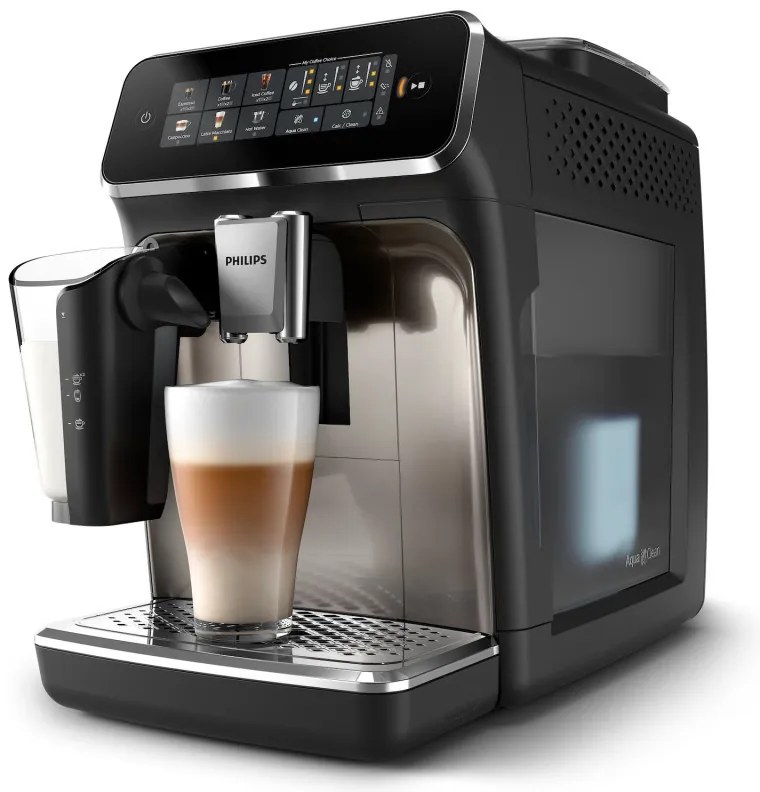 Καφετιέρα Philips EP3347/90 3300, 1500W, 15 bar, 1,8 l, 12 ρυθμίσεις άλεσης, SilentBrew, LatteGo, Μαύρο