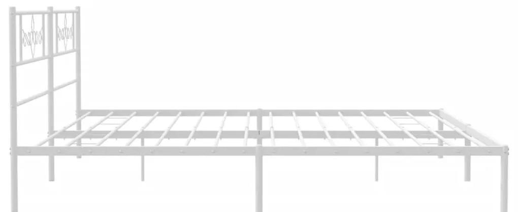 Πλαίσιο Κρεβατιού με Κεφαλάρι Λευκό 180x200 εκ. Μεταλλικό - Λευκό