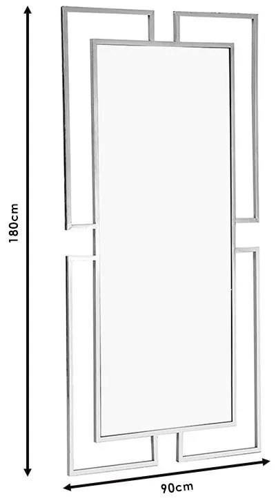 Καθρέπτης Focus pakoworld μέταλλο χρυσό 90x2x180εκ