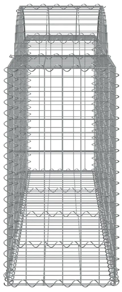 vidaXL Συρματοκιβώτια Τοξωτά 12 τεμ. 200x50x80/100 εκ. Γαλβαν. Ατσάλι