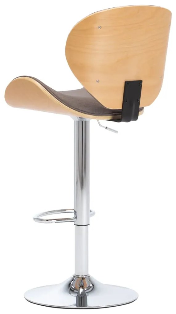 vidaXL Σκαμπό Μπαρ Χρώμα Taupe Υφασμάτινο