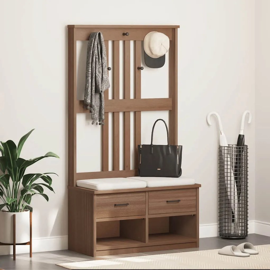 vidaXL Δέντρο χωλ "SANDNES" 87x40x159,5 εκ. Πεύκο μασίφ ξύλο