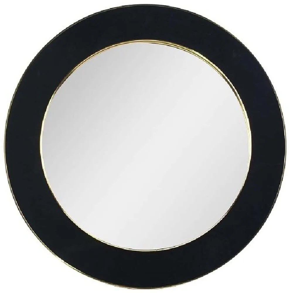 Καθρέπτης Τοίχου Βελούδινος ECO609 60x1,6x60cm Black-Gold Espiel Γυαλί,Βελούδο