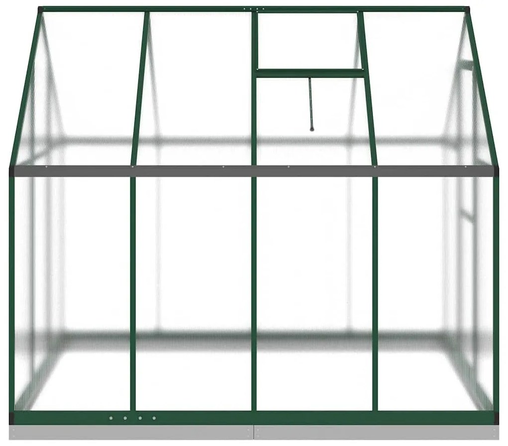 vidaXL Θερμοκήπιο με Πλαίσιο Βάσης Πράσινο 224x169x202 εκ. Αλουμινίου