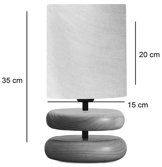 Επιτραπέζιο φωτιστικό Clarion pakoworld Ε14 μπεζ -καρυδί Φ15x35εκ