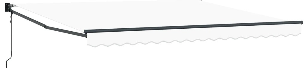 vidaXL Ανασυρόμενη τέντα αυτόματη Λευκή 400x300 cm