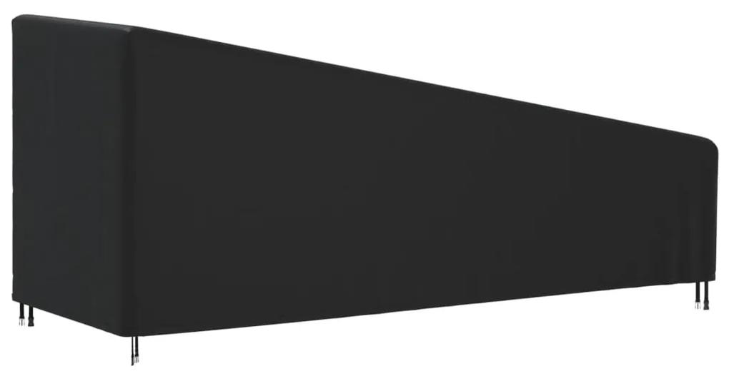 vidaXL Κάλυμμα Ξαπλώστρας Μαύρο 195x76x40/80 εκ. 420D Ύφασμα Oxford