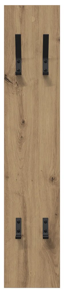 vidaXL Τοίχου Κρεμάστρα Επιτοίχιο artisan δρυς 20 x 1.5 x 100 εκ