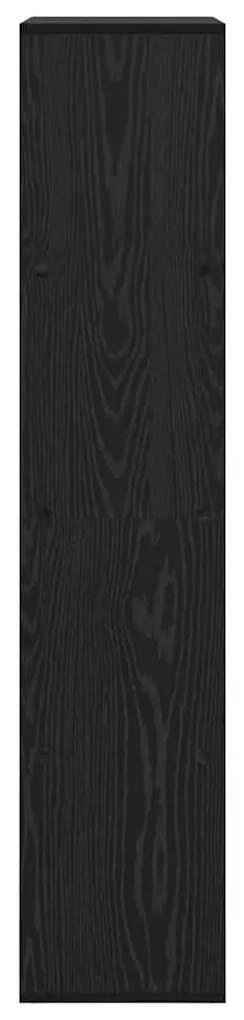 vidaXL Βιβλιοθήκη Μαύρη Οξυά 69,5 x 29 x 137,5 εκ Επεξεργασμένο ξύλο