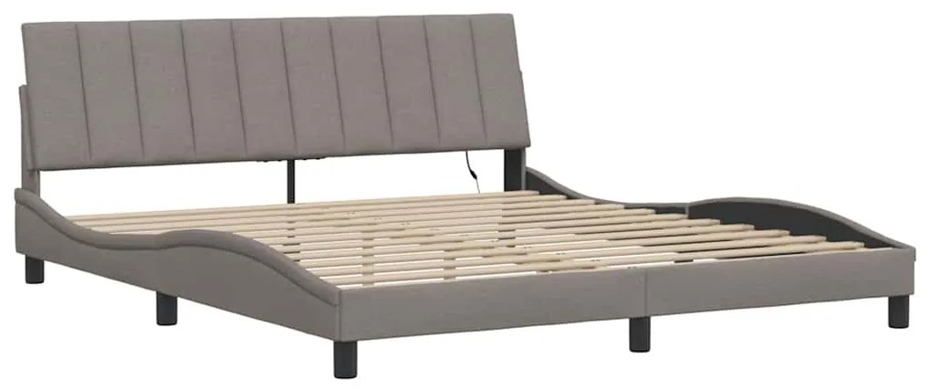 vidaXL Σκελετός Κρεβατιού Χωρίς Στρώμα Taupe 180x200 εκ. Υφασμάτινο