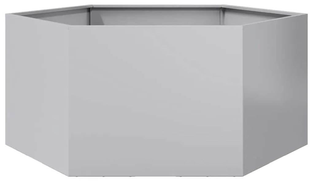vidaXL Ζαρντινιέρα Κήπου Εξάγωνη 104x90x45 εκ. Γαλβανισμένο Χάλυβα