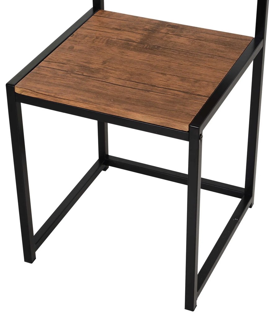 Σετ μπαρ 3 τεμαχίων, σετ ψηλού τραπεζιού 3 τεμαχίων, 2 καρέκλες, 1 τραπέζι, 90 εκ. x 47 εκ. x 76 εκ., Καφέ + Μαύρο