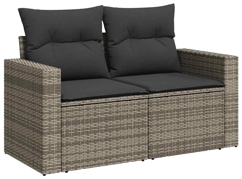 vidaXL Σετ Καναπέ Κήπου με μαξιλάρι 13 pcs Γκρι 110 x 55 x 71 εκ
