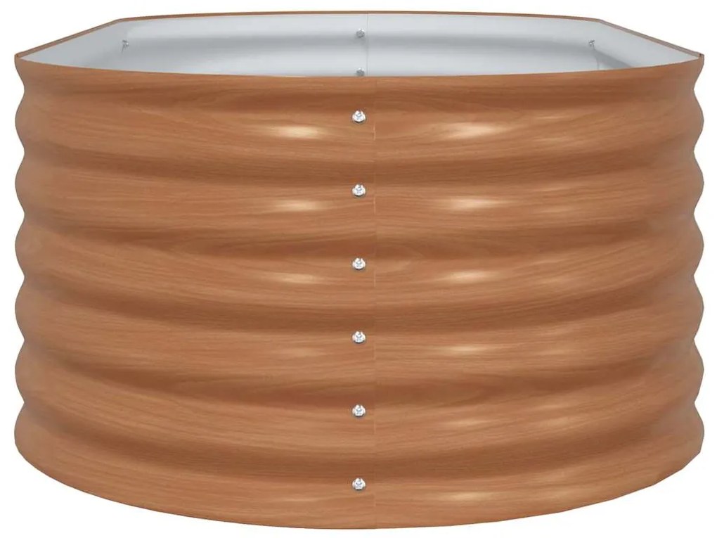 vidaXL Υπερυψωμένη Ζαρντινιέρα Καφέ 160 x 80 x 44 cm Ατσάλι