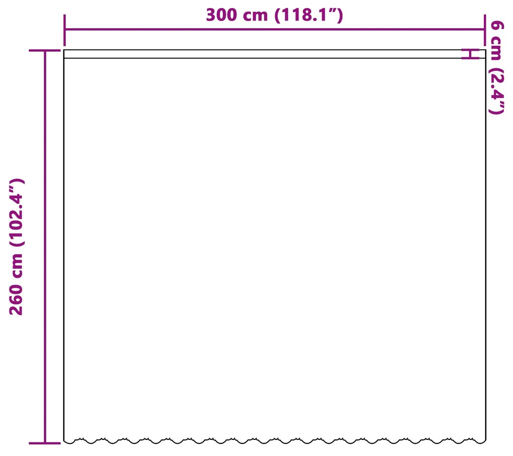 vidaXL Κουρτίνα Δαντέλας με κουρτίνες Floral Λευκό 300 x 260 εκ. Πολυεστέρας