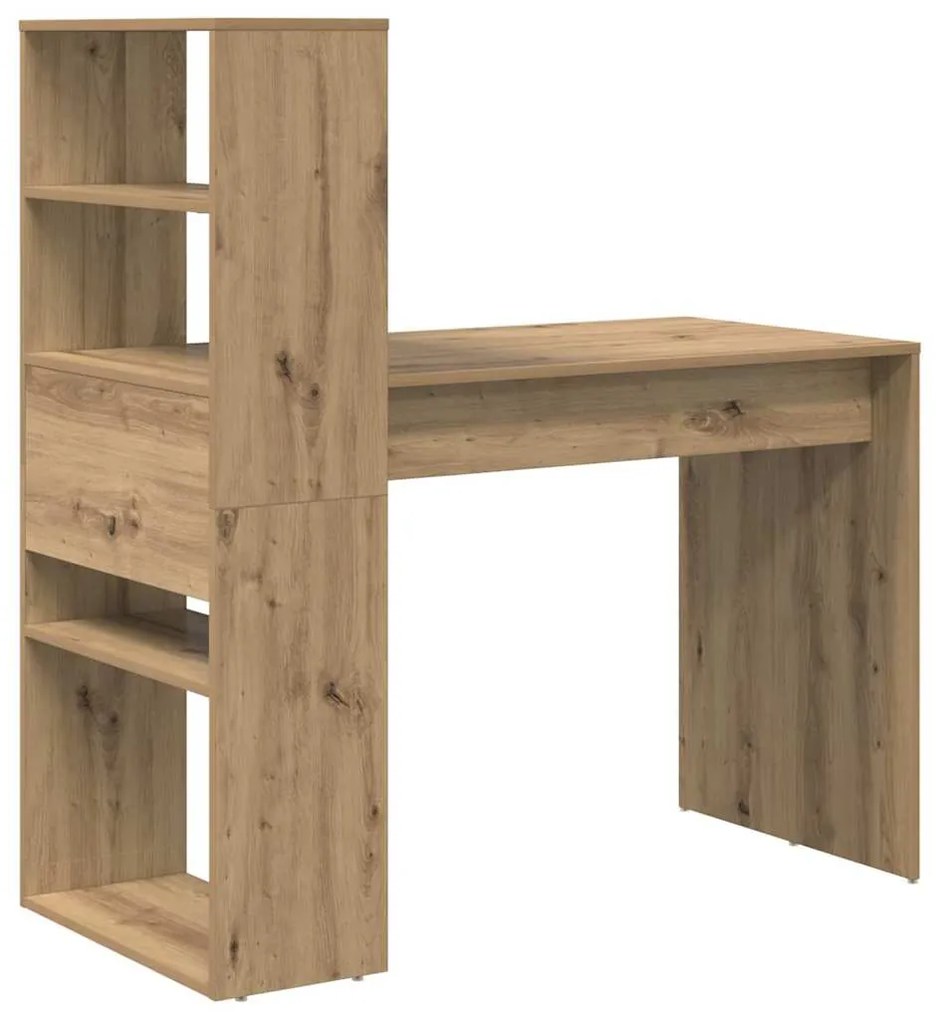 vidaXL Γραφείο artisan δρυς 113 x 54 x 120 εκ. Επεξεργασμένο ξύλο