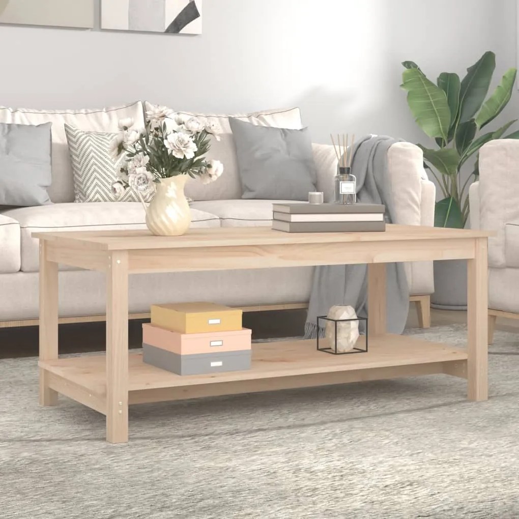 vidaXL Τραπεζάκι Σαλονιού 110 x 55 x 45 εκ. από Μασίφ Ξύλο Πεύκου