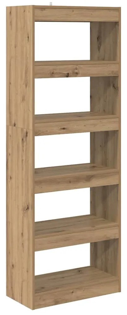 vidaXL Βιβλιοθήκη artisan δρυς 60 x 30 x 166 εκ Επεξεργασμένο ξύλο