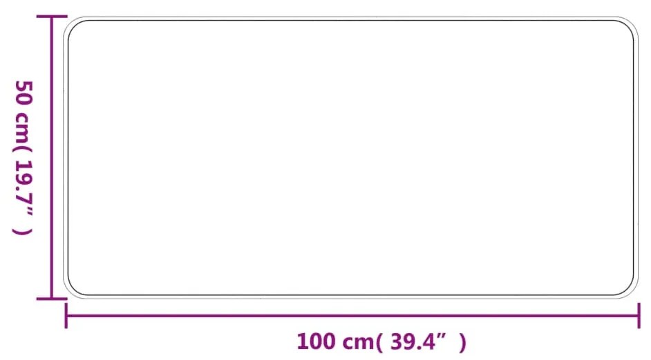 vidaXL Χαλί Διάδρομος Εμφάνιση Σιζάλ Ασημί 50 x 100 εκ.