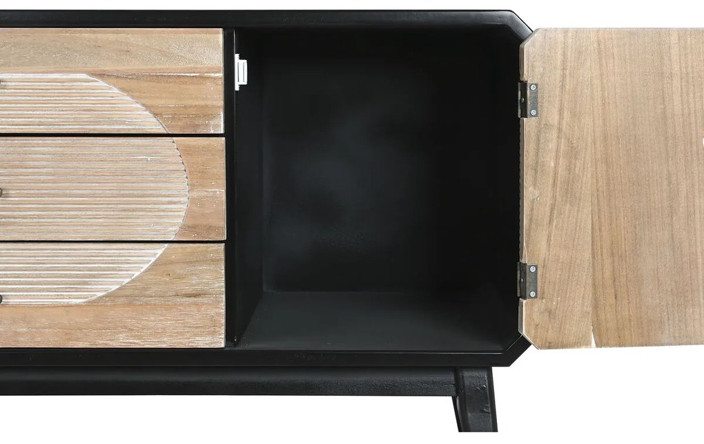 Τηλεόραση DKD Home Decor 120 x 50 x 58 cm Μαύρο Ξύλο