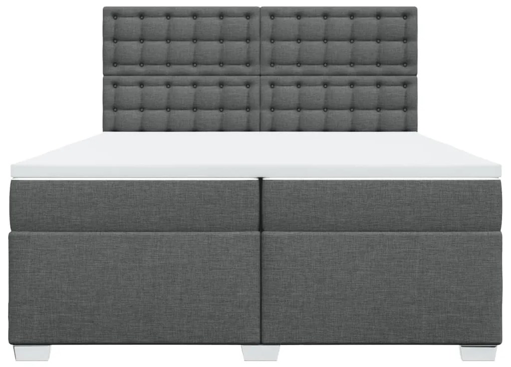 ΚΡΕΒΑΤΙ BOXSPRING ΜΕ ΣΤΡΩΜΑ ΣΚΟΥΡΟ ΓΚΡΙ 200X200 ΕΚ. ΥΦΑΣΜΑΤΙΝΟ 3290610