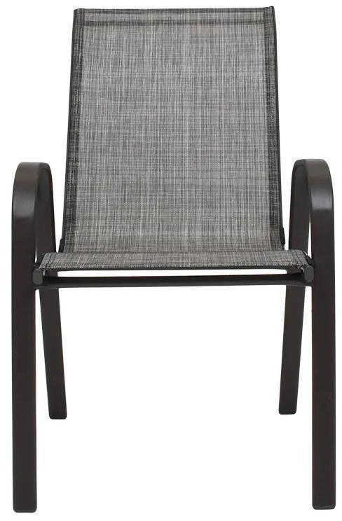 Καρέκλα FL5001 Fylliana Textlene Μαύρο - Μπέζ 55x72x92 εκ. 55x72x92 εκ.