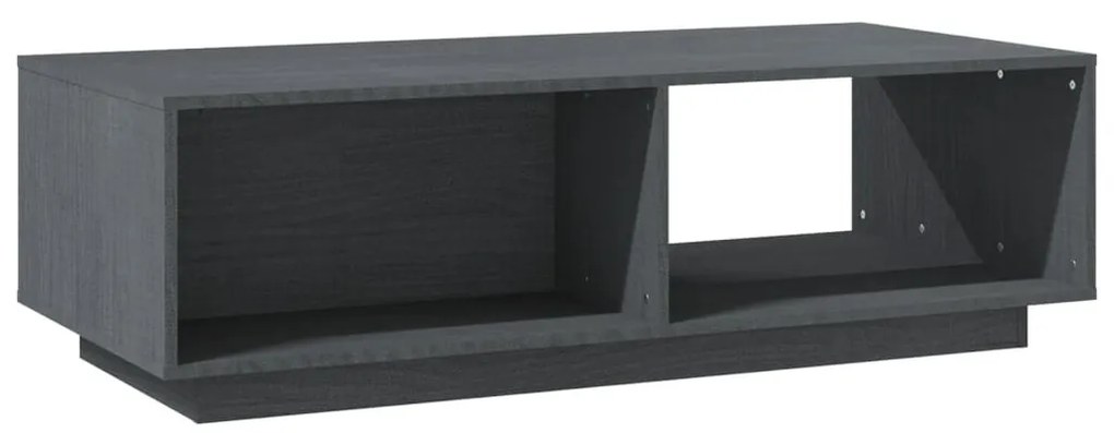 vidaXL Τραπεζάκι Σαλονιού Γκρι 110 x 50 x 33,5εκ από Μασίφ Ξύλο Πεύκου