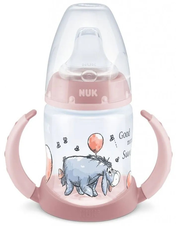 Μπιμπερό First Choice Plus Winnie The Pooh 10743945 Με Λαβές Temperature Control 150ml 6-18 Μηνών Pink Nuk 150ml Polypropylene