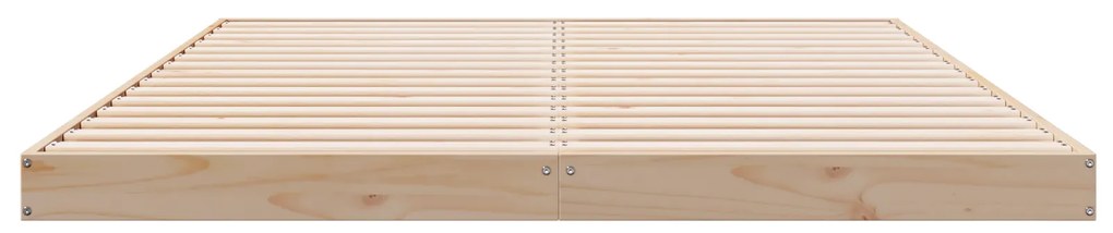 vidaXL Κρεβάτι με Σκελετό Λευκό 160x220 εκ. Σολοί ξύλου πεύκου