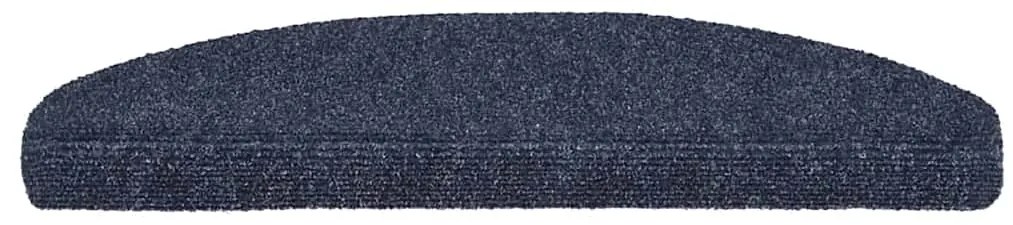 vidaXL Πατάκια Σκαλιών Αυτοκόλλητα 10 τεμ. Μπλε Ημίστρογγυλά Μεγάλα 65x21x4 εκ.