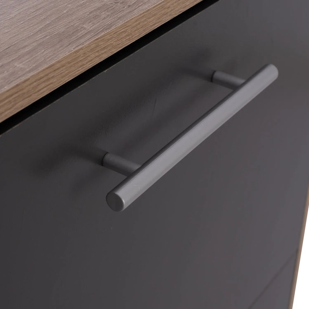 Παπουτσοθήκη Ξύλινη DAVINA C22221.04 με 3 πόρτες Sonama - Γκρί 62x24x110Υεκ. 62x24x110 εκ.