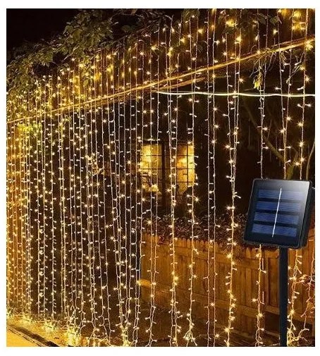 Ηλιακή Κουρτίνα Φωτισμού 192LED 150x200cm 8 Προγρ 47-00002 ΦOS_ME -47-00002-Διάφανο 47-00002