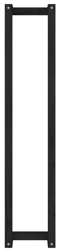 vidaXL Πετσετοκρεμάστρα Μαύρο 23x18x110 εκ. από Μασίφ Ξύλο Πεύκου