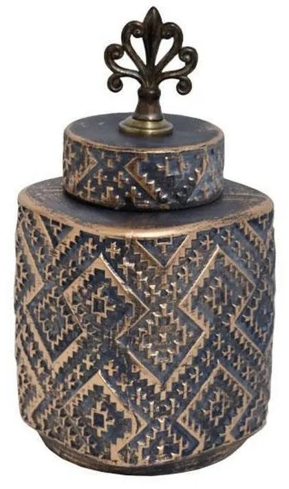 Βάζο Κεραμικό 373-221-707 14x14x29cm Grey-Gold Ceramic