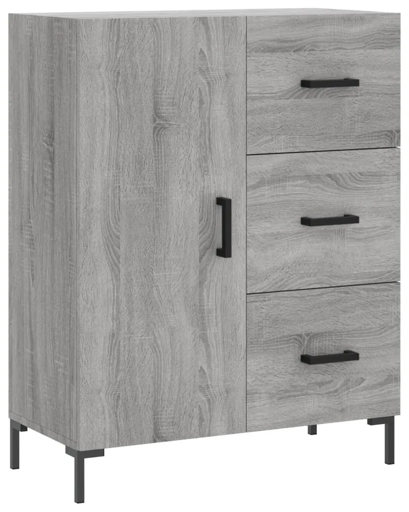 vidaXL Ντουλάπι Γκρι Sonoma 69,5 x 34 x 180 εκ. Επεξεργασμένο Ξύλο