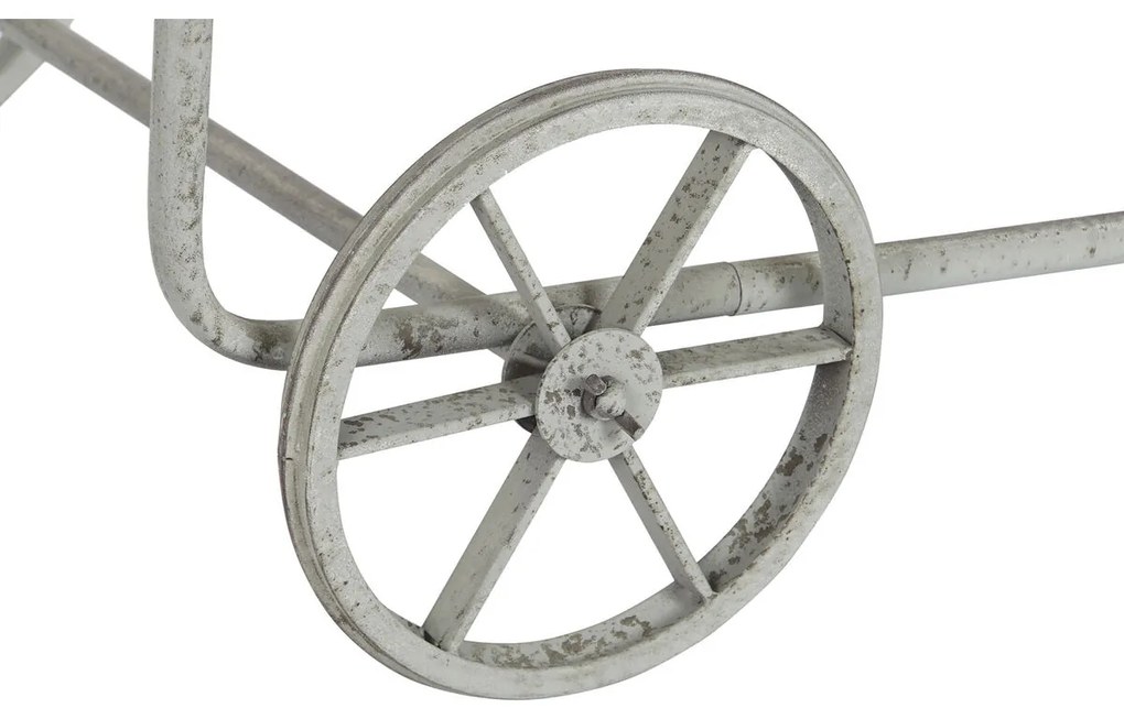 Βοηθητικό Τραπέζι DKD Home Decor Γκρι Φυσικό Μέταλλο Έλατο ξύλο ελάτου 110 x 67 x 46 cm
