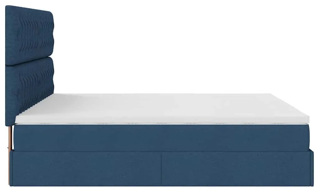 Οθωμανικό κρεβάτι με στρώμα μπλε 180x200cm ύφασμα 3313264