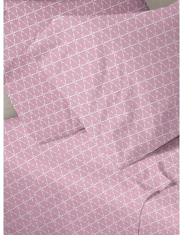 Σετ Σεντόνια Menta Εμπριμέ 940 Pink Διπλό (200x250)