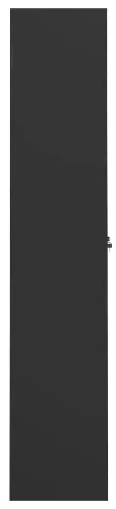 vidaXL Αρχειοθήκη Μαύρη 90 x 40 x 200 εκ. από Ατσάλι
