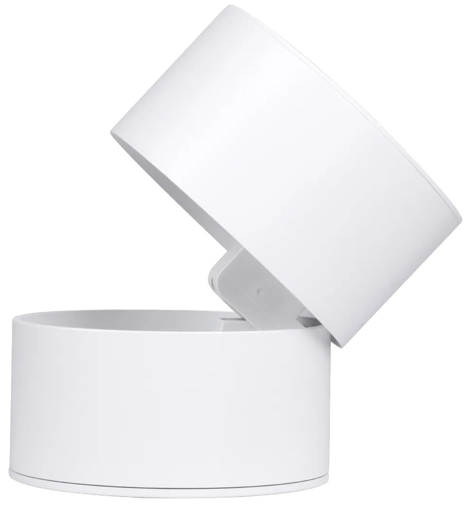 GloboStar OMEGA-S 60298 Επιφανειακό LED Spot Downlight Φ10cm 12W 1560lm 36° AC 220-240V IP20 Φ10 x Υ10.5cm - Στρόγγυλο - Λευκό - Φυσικό Λευκό 4500K - Bridgelux COB - 5 Years Warranty