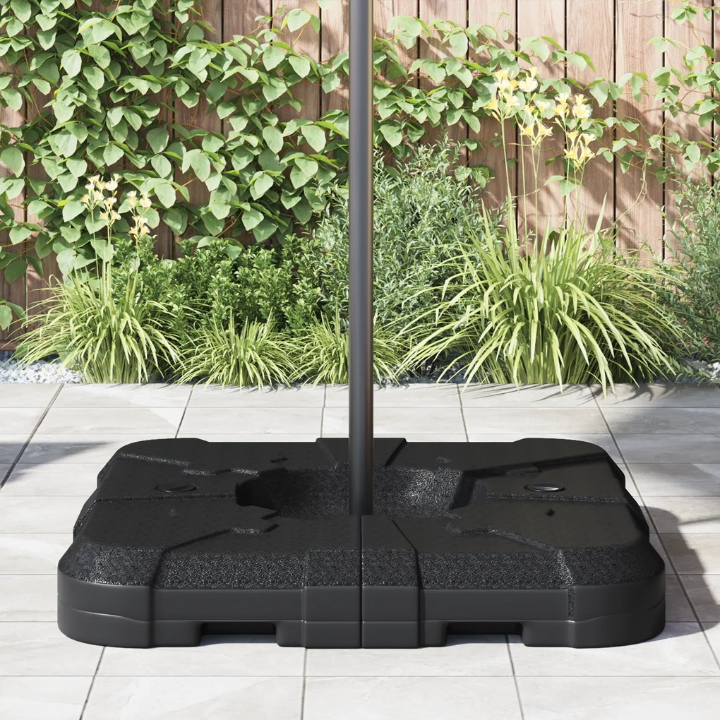 vidaXL Σετ Βάσης Ομπρέλας 2-τεμαχίων : 110kg Άμμος ή 70kg Νερό