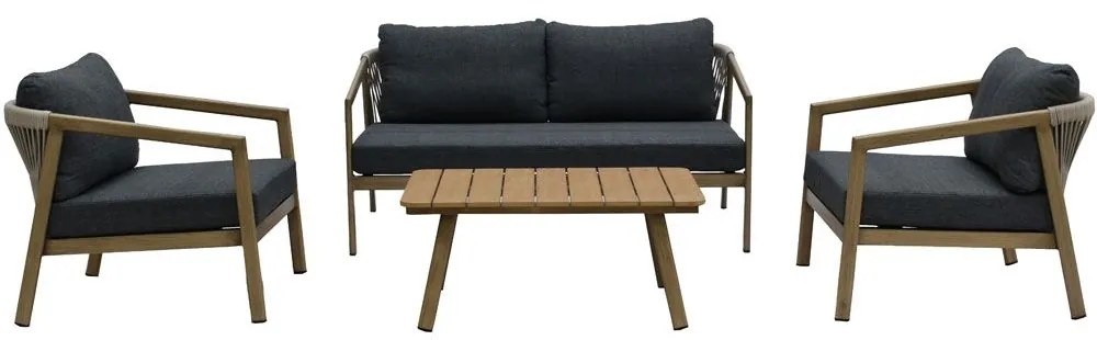 ΣΑΛΟΝΙ MADERA SET 1+2+1 ΦΥΣΙΚΟ ΓΚΡΙ
