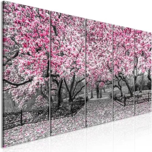 Πίνακας - Magnolia Park (5 Parts) Narrow Pink - 225x90