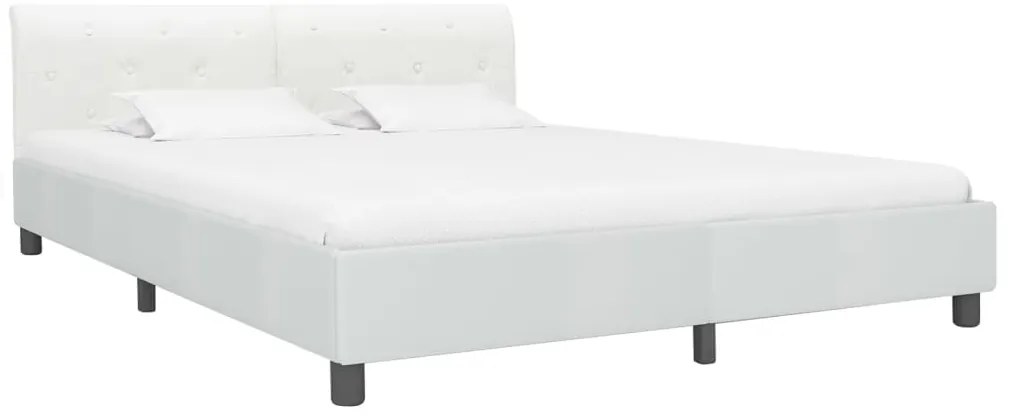 vidaXL Πλαίσιο Κρεβατιού Λευκό 180 x 200 εκ. από Συνθετικό Δέρμα