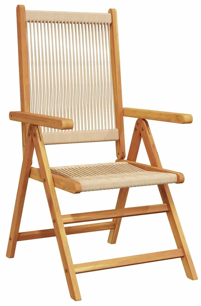 vidaXL Σέτ φαγητού για κήπο 5 pcs Μπεζ Στερεό Ξύλο Ακακίας