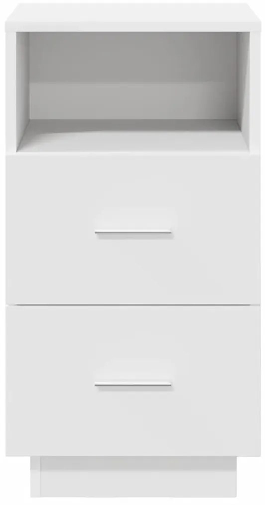 vidaXL Κομοδίνα 2 τμχ με 2 συρτάρια Λευκό 36x36x68 cm